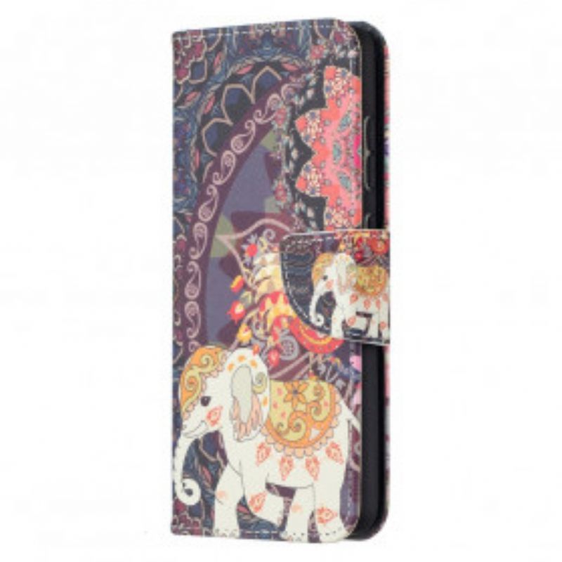 δερματινη θηκη Samsung Galaxy A52 4G / A52 5G / A52s 5G Ethnic Elephants Mandala